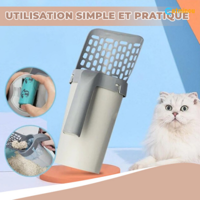 Pelle à litière - CRAPTRAP™ Nettoyeur de litière pour chat tout en 1 hygiénique et pratique !