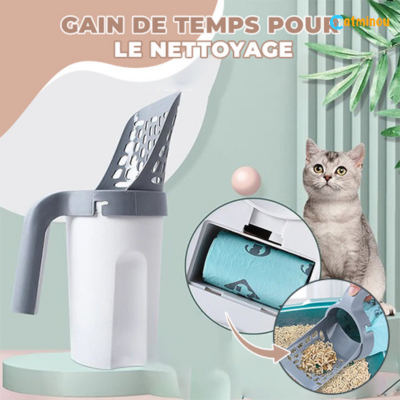 Pelle à litière - CRAPTRAP™ Nettoyeur de litière pour chat tout en 1 hygiénique et pratique !