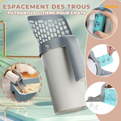 Pelle à litière - CRAPTRAP™ Nettoyeur de litière pour chat tout en 1 hygiénique et pratique !