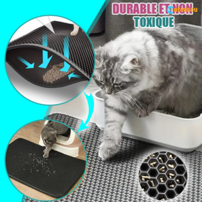 Tapis litière chat - CatTrap™ Piégeage de litière pour chat.